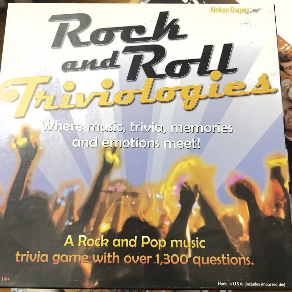 VTG Rock & Roll Triviologies Music Trivia Aleken Complete Board Game 2003